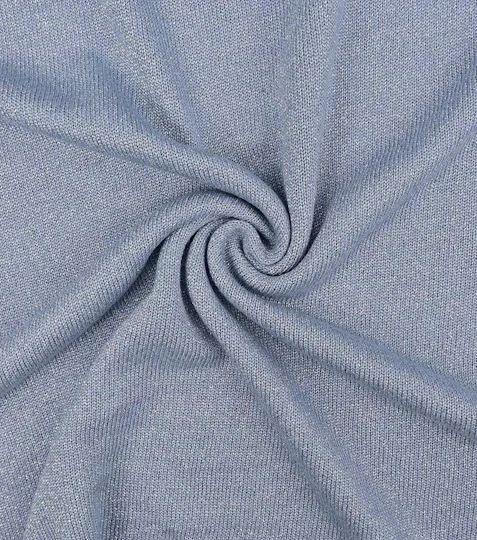 zbytek kaz 2 m/ Pletenina s lurexem jeans blue