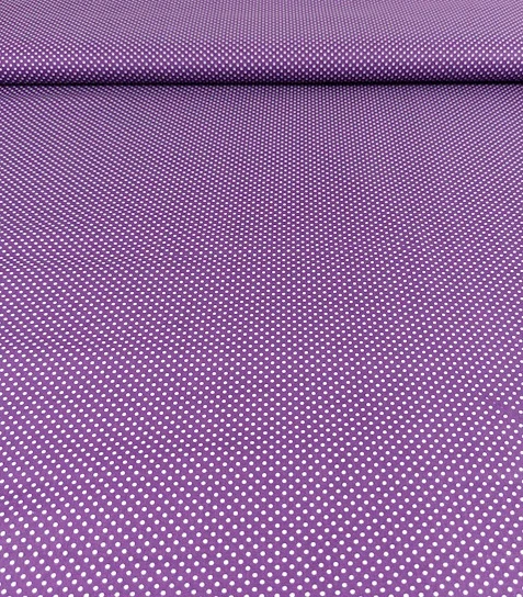 Bavlněná látka puntíky lilac 2mm