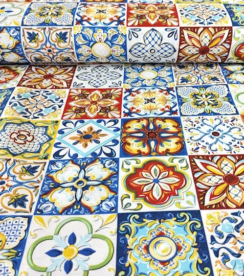Dekorační látka majolika multicolor