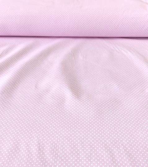Bavlněná látka puntíky light rosa