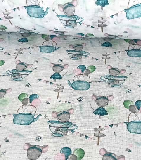 Dětská plenka myšky modré