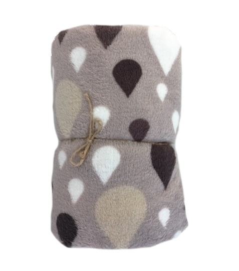 Dětská deka mráčky na světle hnědé