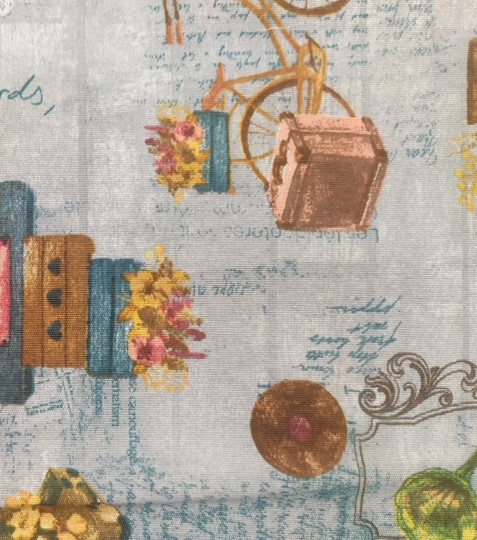 Dekorační látka retro kolo