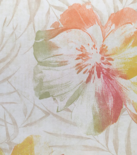 Dekorační látka květy oranžovožluté