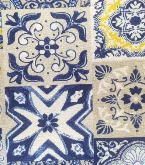 Zbytek 0,20m/ Dekorační látka majolika modrá