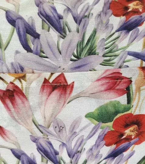 Dekorační polštář směs květin 45 x 45 cm