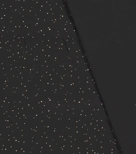 Mušelín plenkovina zlaté tečky na černé