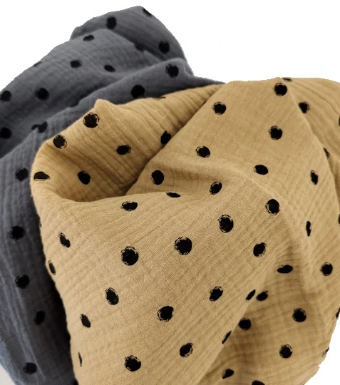 Dětské mušelínové pleny sada černé puntíky