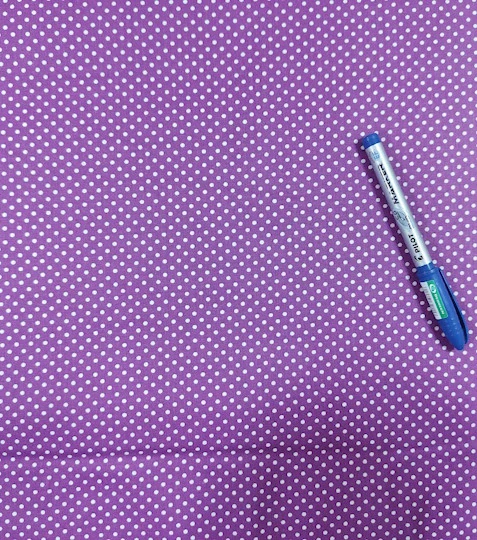 Bavlněná látka puntíky lilac 2mm