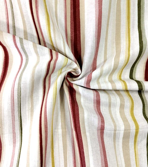 Dekorační látka Dag pruhy červené