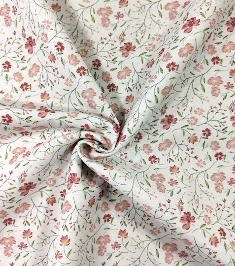 Dekorační látka kvítky růžové