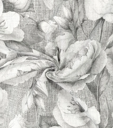 Dekorační látka růže Cortona šedé