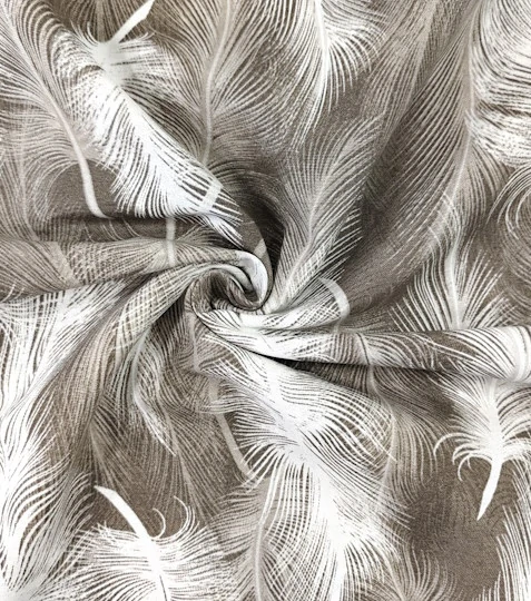 Dekorační látka peří Leggero mocha