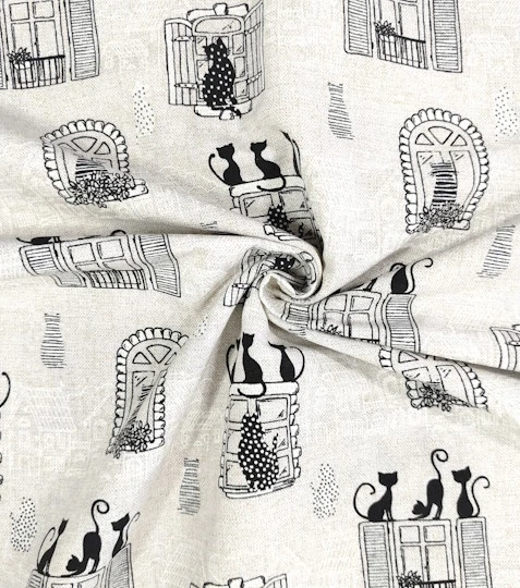 Dekorační látka kočky v okně