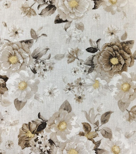 Dekorační látka růžičky Adda béžové