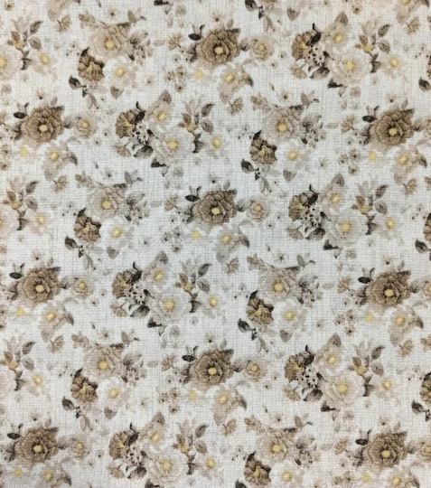 Dekorační látka růžičky Jane béžové