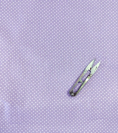 Bavlněná látka puntíky fialkové 2mm