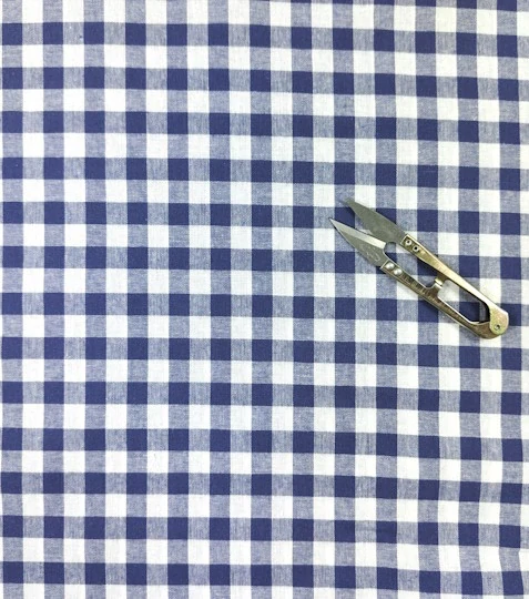 Bavlněný kanafas kostka modrá 1 x 1 cm