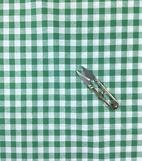 Bavlněný kanafas kostka zelená 1 x 1 cm