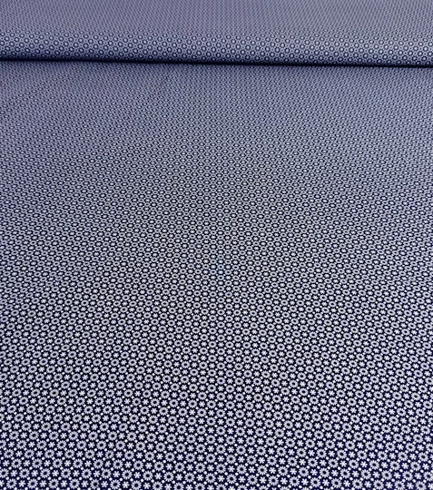 Bavlněná látka mini kopretinky na modré