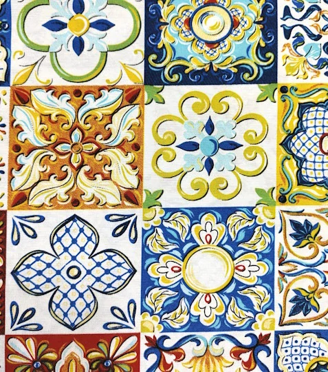 Dekorační látka majolika multicolor