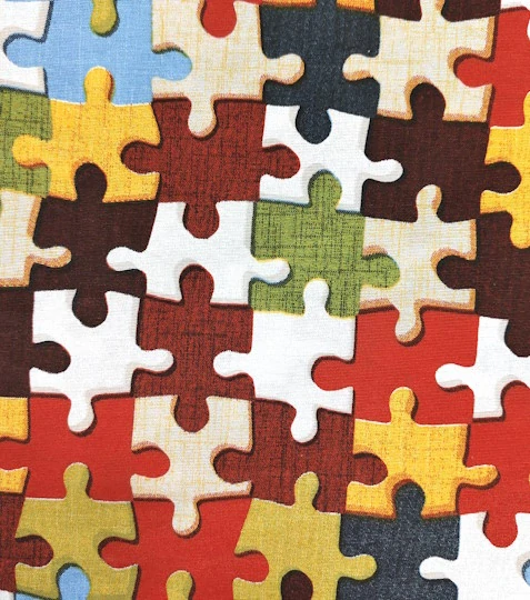 Dekorační látka puzzle