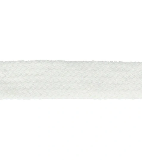 Šňůra pletená pevná bílá šíře 15 mm