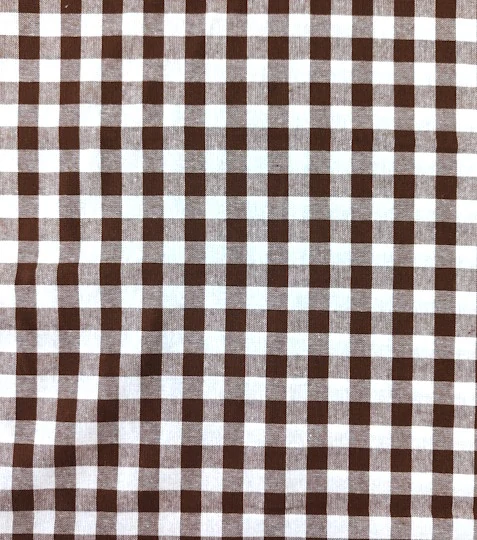 Bavlněný kanafas kostka hnědá 1 x 1 cm