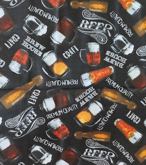 Bavlněná látka pivo na černé