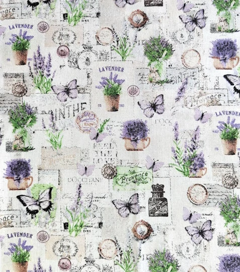Bavlněná látka levandule Provence