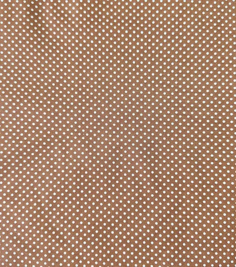Bavlněná látka puntíky coffee 2mm