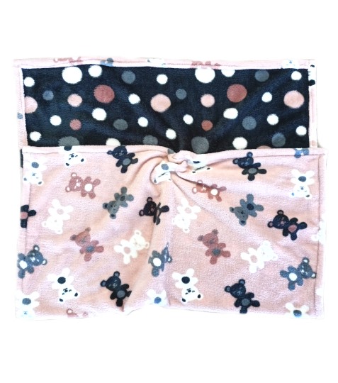 Dětská deka medvídek na růžové