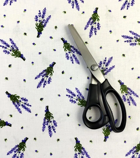 Bavlněná látka levandule snítky