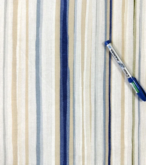 Dekorační látka Dag pruhy modré