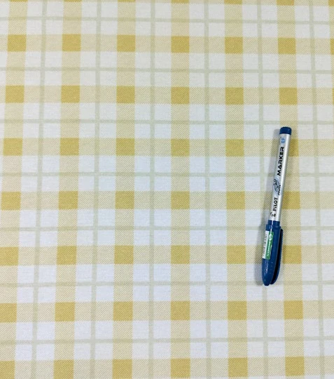 Dekorační látka digitální tisk kostka žlutá