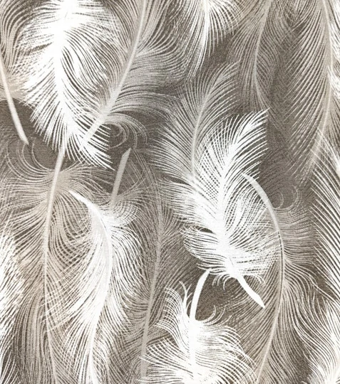 Dekorační látka peří Leggero mocha