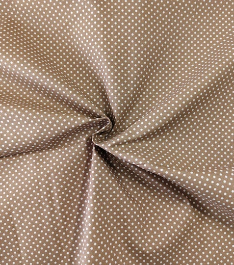 Bavlněná látka puntíky praline 2mm