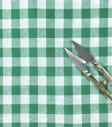 Bavlněný kanafas kostka zelená 1 x 1 cm