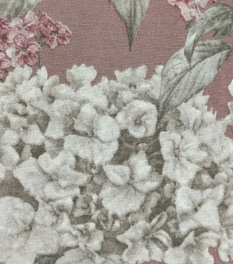 Dekorační látka hortenzie na růžové