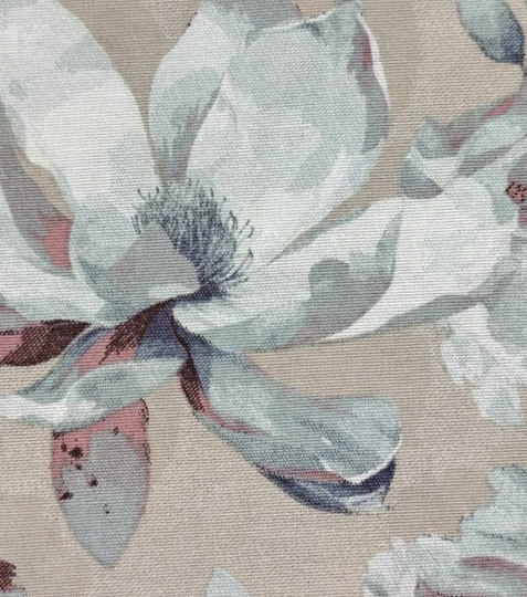 Dekorační látka pivoňky šedomodré