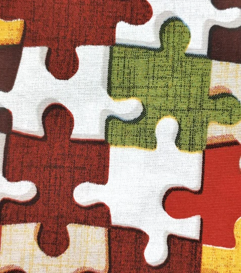 Dekorační látka puzzle