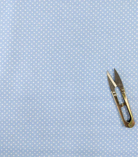 Bavlněná látka puntíky light blue 2mm