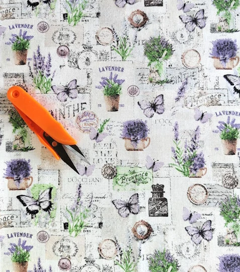 Bavlněná látka levandule Provence