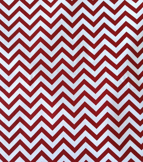 Bavlněná látka chevronek červený