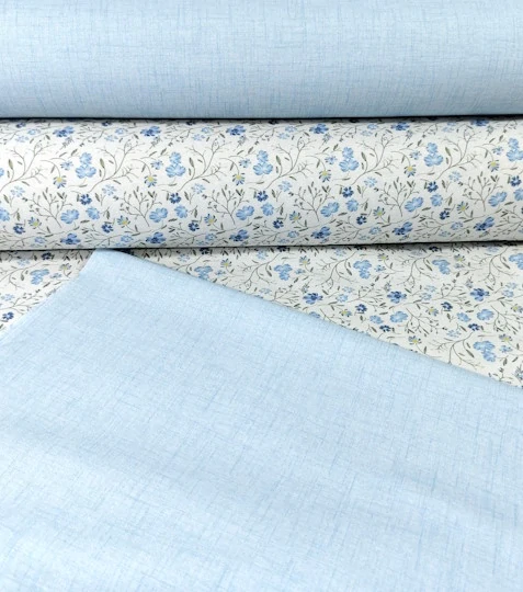 Dekorační látkadigitální tisk  žíhaná modrá