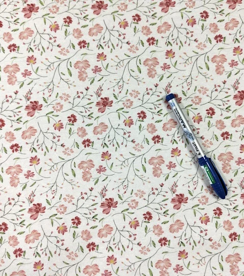 Dekorační látka kvítky růžové