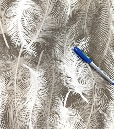 Dekorační látka peří Leggero mocha