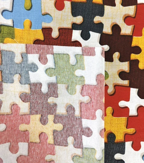 Dekorační látka puzzle