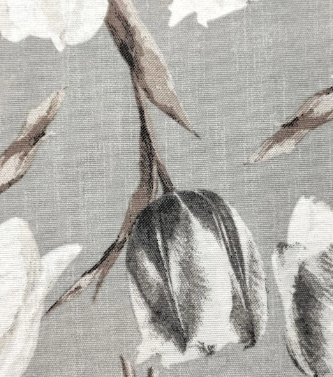 Dekorační látka tulipány na šedé
