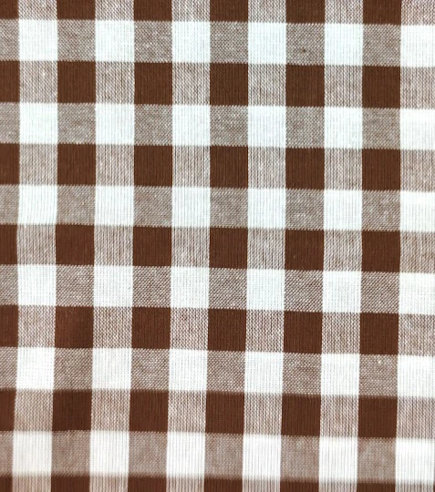 Bavlněný kanafas kostka hnědá 1 x 1 cm